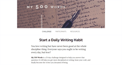 Desktop Screenshot of my500words.com